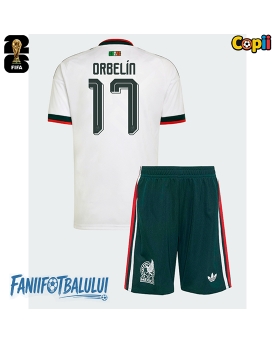 Mexic Orbelin Pineda #17 Echipament de Fotbal Replică Mondial 2026 Copii Deplasare (+ Șorturi)